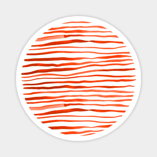 Irregular watercolor lines - orange Magnet